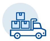 Icono transporte exprés de herramientas y sistemas de construcción